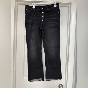 J.Crew washed black crop demi bootcut jeans NWOT